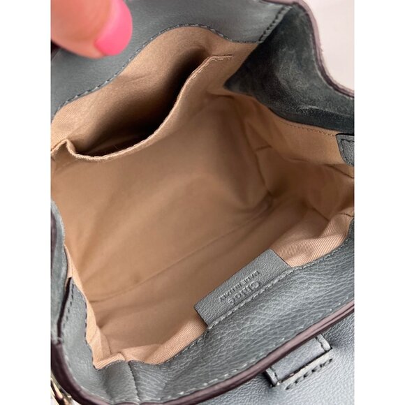 Chloe Blue Faye Mini Suede and Leather Backpack Bag main image 11